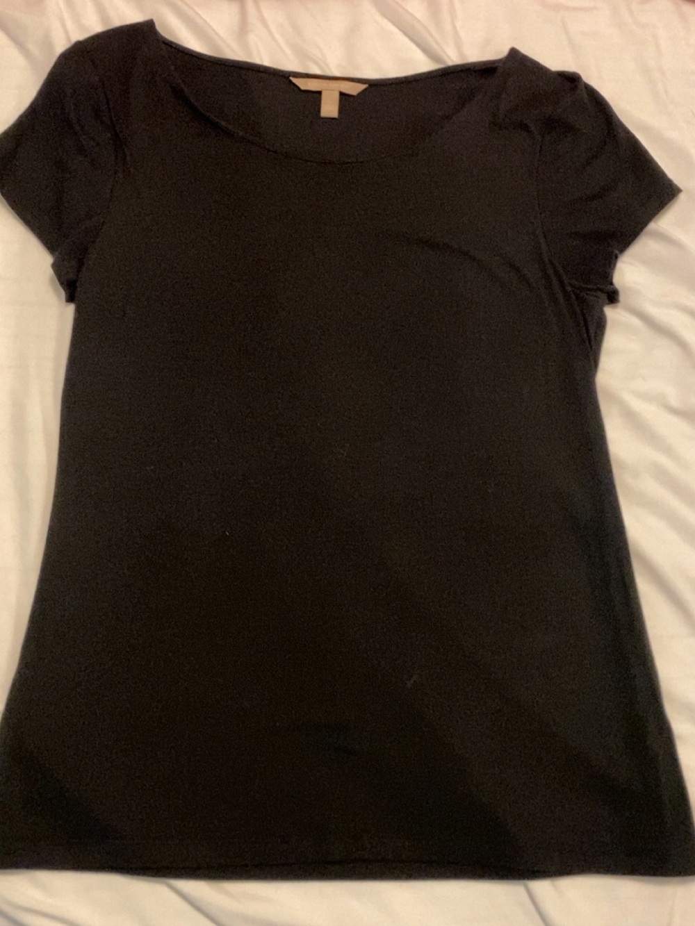 Banana Republic Black Short Sleeve Scoop Neck Tee